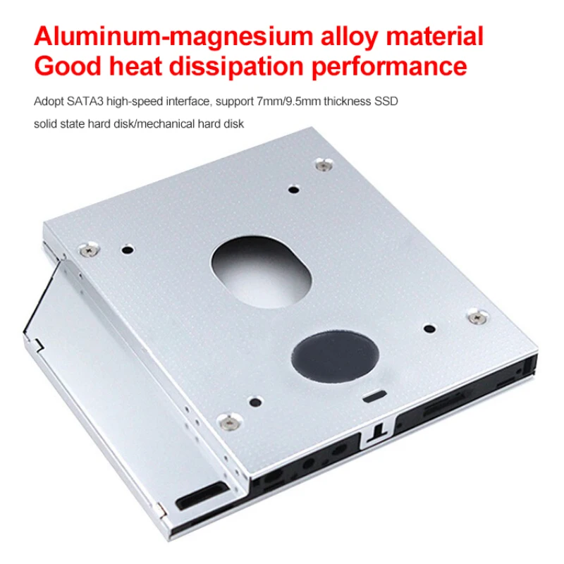 2.5 ġ SSD DVD -ROM Ŭ  ϵ ũ ̺ SATA 3.0, ˷̴ 2  HDD ĳ, 9.5mm, 12.7mm, 9.5mm