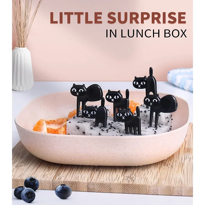 Animal Fruit Fork Set Cartoon Food Picks Snack Cake Dessert Food Stick Toothpick For Kids Bento Box Accessories Child Tableware fruit fork,food picks,food toothpicks