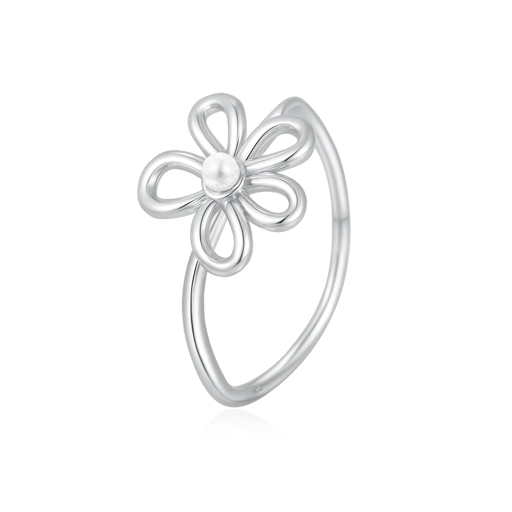 الفرنسية شيك الجوف زهرة شكل خاتم الزواج للنساء مقا...