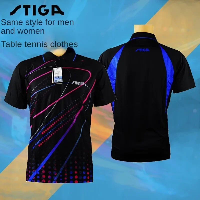 national team stiga Sport jersey Table tennis jersey men women t-shirts T shirt Badminton bottom quick dry top
