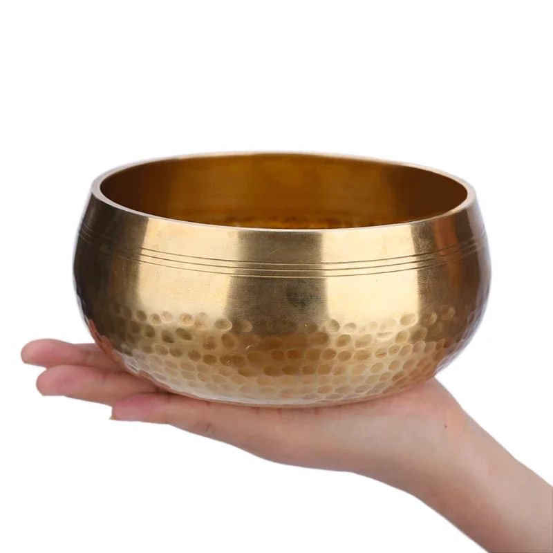 Nepal handmade Tibet Buddha sound bowl Yoga Meditation Chanting Bowl Brass Chime Handicraft music therapy Tibetan Singing Bowl 6