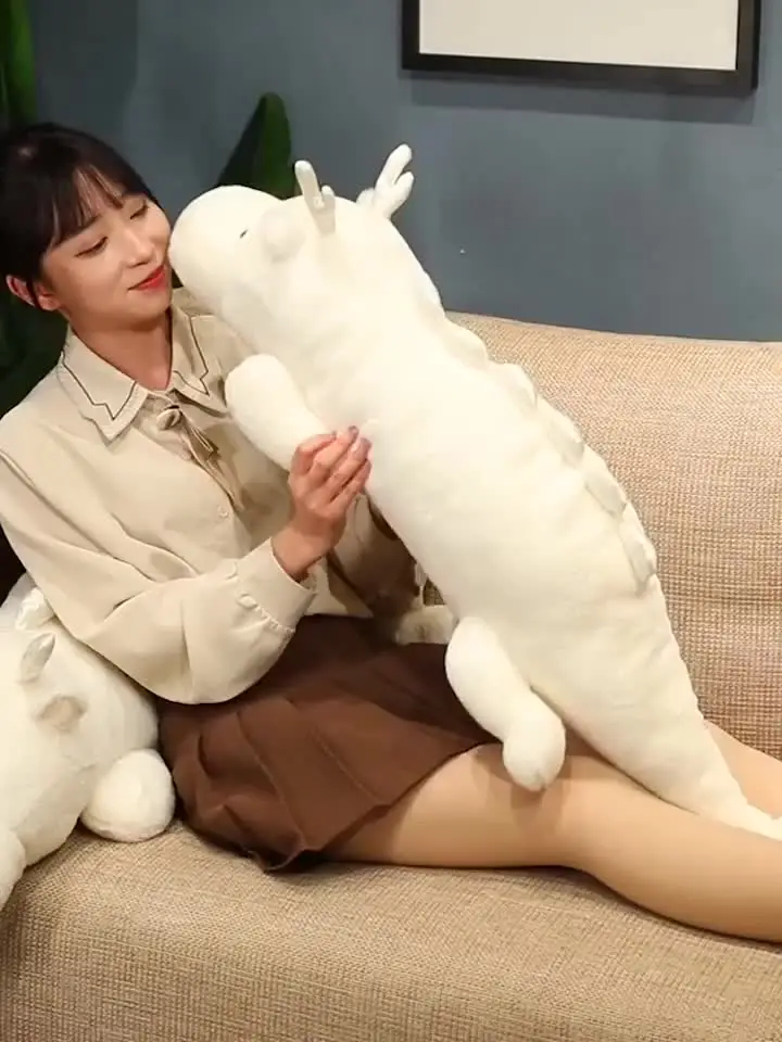 ホワイトドラゴンぬいぐるみ 60cm ホワイトドラゴンぬいぐるみ 60cm Cホワイト】ふわふわドラゴン ひざ