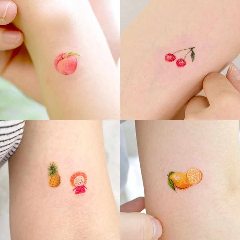 15pcs Tattoo Stickers For Women Instagram Style Fresh Flowers Disposable Water Transfer Printing Cover Stickers Temporary Tattoos