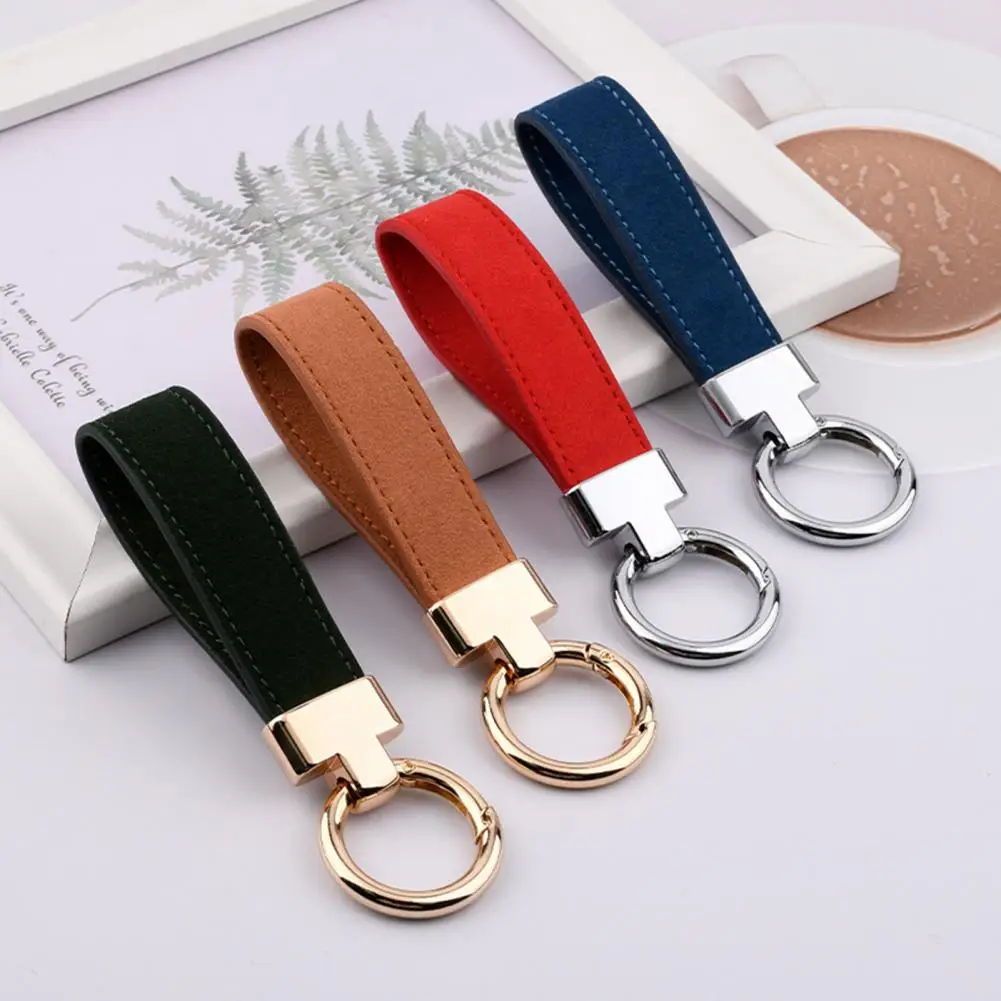 Pu Leather Car Keychain, Car Automotive Key Chain With Anti-lost D-ring,  Simple Keychain Key Key Ring Lanyard Pendant For Men Women - Temu United  Arab Emirates