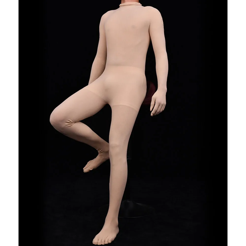 Unisex Any Cut Seamless Full Coat Zentai Separated Fingers Toes Bodystocking Tights Conjoined Leotard Sexy Transparent Lingerie