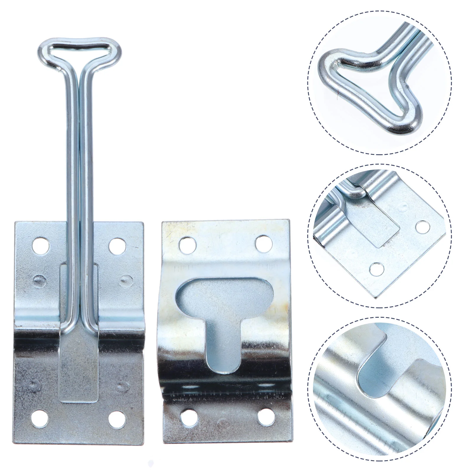 Hook up T-Style Entry Door Catch Latch Refrigerated Truck Galvanized Fixed Hold