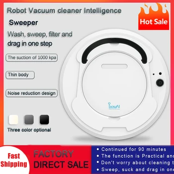 ObowAI Automatic Vacuum Cleaner Robot Wireless 3-In-1 Multifunctional USB Rechargeable Wet & Dry Smart Home Sweeping Cleaning 1