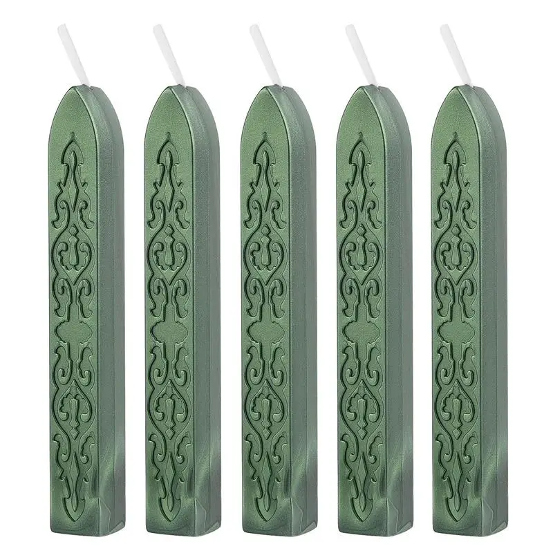 Pack of 5 Solid Color Sealing Wax Sticks for Envelopes, Invitations, and Gifts