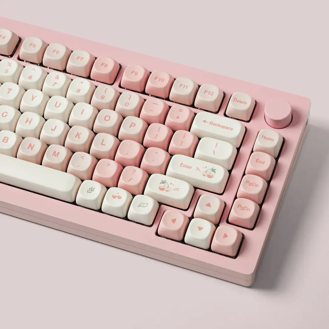 Pink Cherry mx Switch Teclado Mecânico 143 Chaves Cereja Perfil de Moa Pbt Keycaps Alfândega Dye Sub 61 84 104 - Imagem 2