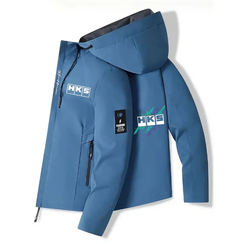 Men's Hooded Jacket – Lightweight four-season outerwear with a zipper design, suitable for hiking and urban wear. - 3