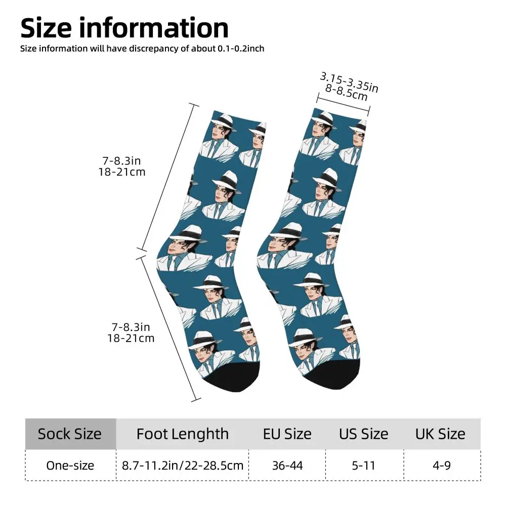 Michael Jackson Musicians Singers Dancers Socks Harajuku Stockings All Season Long Socks Accessories for Unisex Christmas Gifts