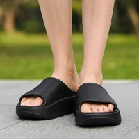 Thick Bottom Slip-On Beach Sandals Women's Versatile Outdoor Wear Heightening Soft Comfortable EVA Coconut Slippers - Image 3