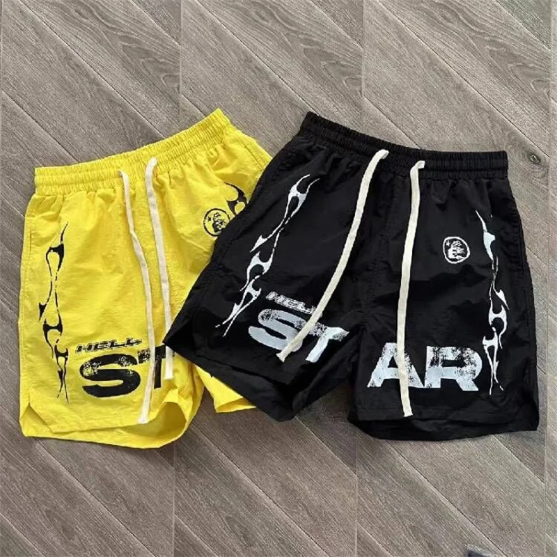 

Hellstar Nylon Shorts In The Same High Street Fashion Label Casual Sports Shorts For Men And Women