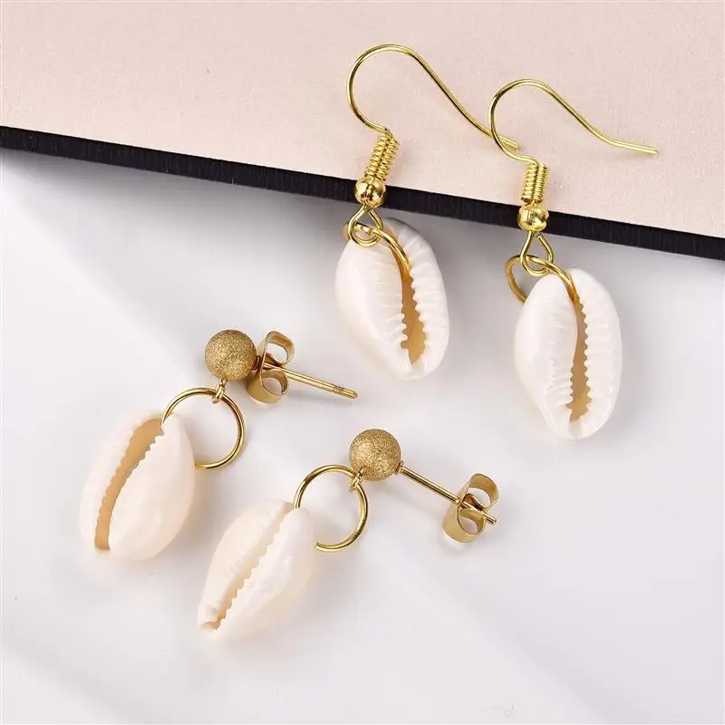 Natural Shell Ornaments 10-50pcs Small Bulk Cut Strand Sea Conch Beads Cowry Cowrie Jewelry Craft Holes DIY Bracelet For Women