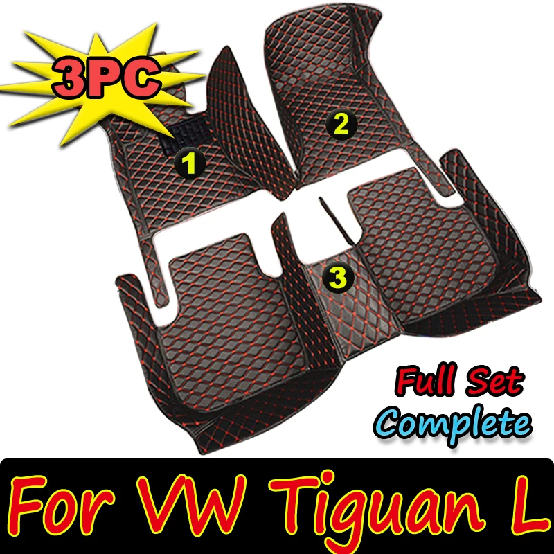 

Car Floor Mats For VW Volkswagen Tiguan L PHEV 2019 2020 2021 2022 Custom Foot Pads Automobile Carpet Cover Interior Accessories