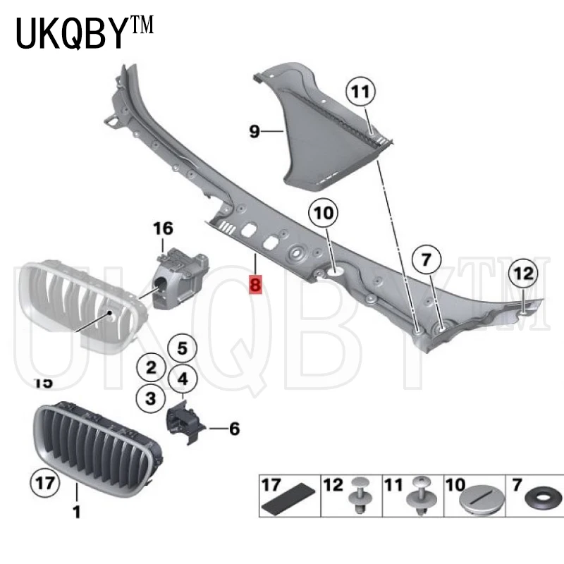 Cover Plate for Wind Window Frame 5system F18 F10 F18 F11 51717203124