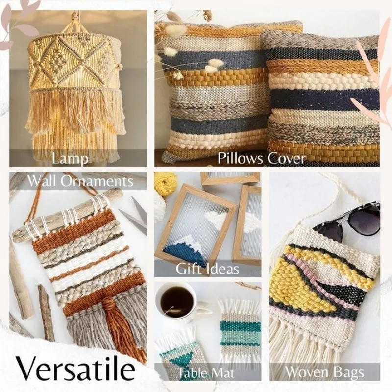 20cm Wooden Weaving Loom Starter Kit Hand-Woven DIY Woven Set Household Tapestry Scarf Multifunctional Loom Sewing Machine knitting loom
