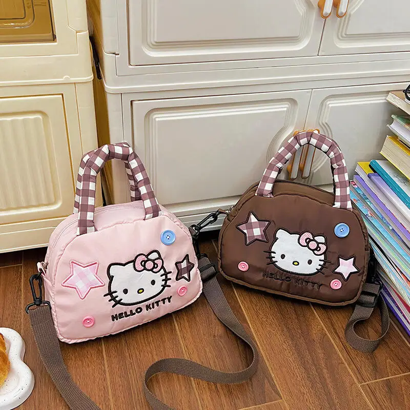 Cute Kitty Crossbody Bag Checkered Commuter Handbag, Creative Cartoon Shoulder Bag, Gift for Girlfriend 4