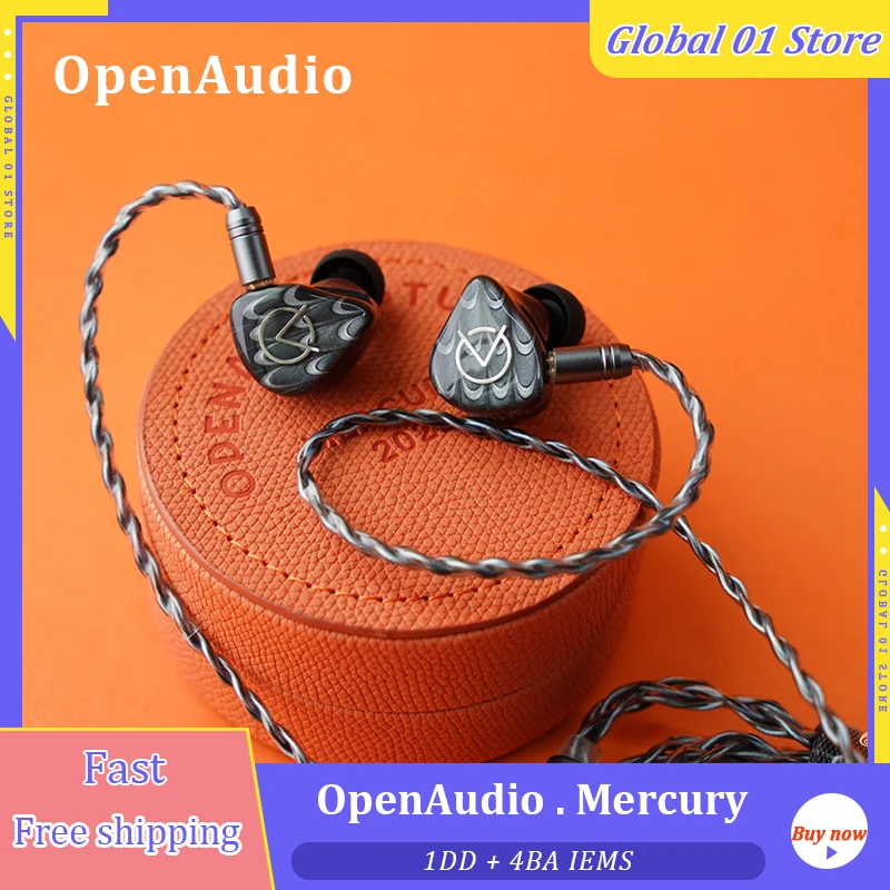 

OpenAudio Mercury 1DD + 4BA Гибридный Драйвер IEM наушники-вкладыши Hifi высококлассная мониторная гарнитура 2Pin кабель 0,78 мм Аудиофильные музыкальные наушники