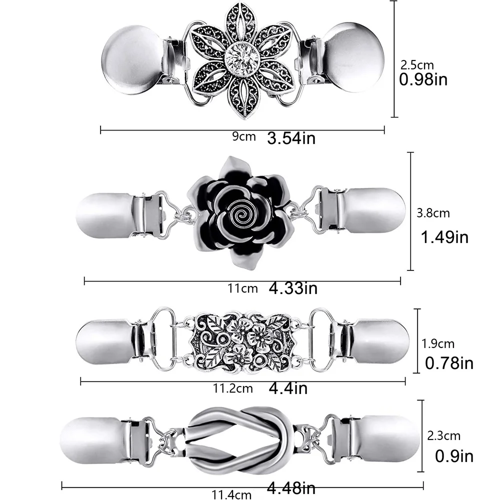 Clothing Decor Vintage Sweater Cardigan Clip Duck-mouth Clips Beaded Pearl Pin Brooch Shawl Shirt Collar Buckles Charm Gift 1PC