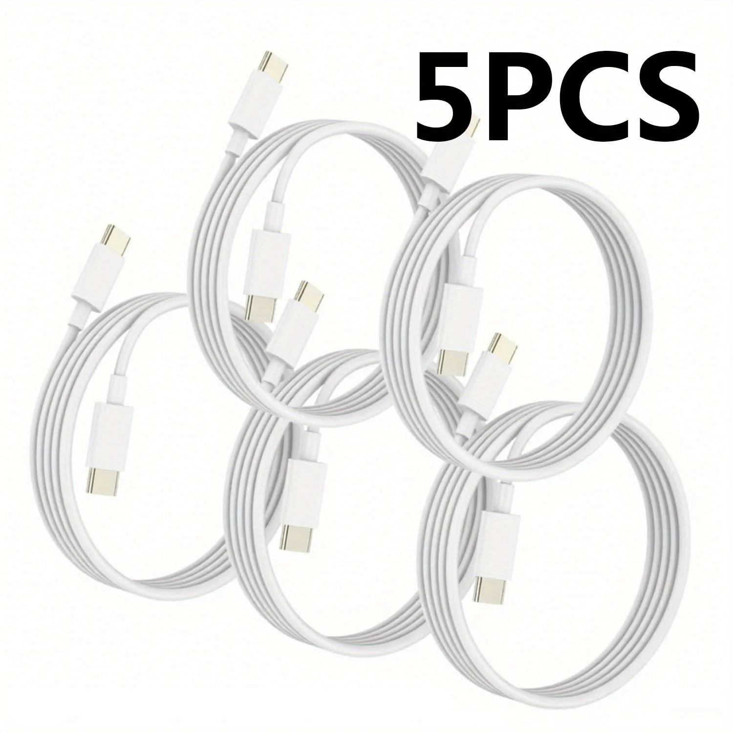 아이폰 15 충전 케이블용 5팩 60W USB C to USB C 케이블, 타입 C 고속 충전 코드, 아이폰 17/16/15Pro/Plus/Pro Max용