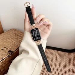 Premium Metal and Leather Strap for Fitness Smartwatch Accessories (Black)