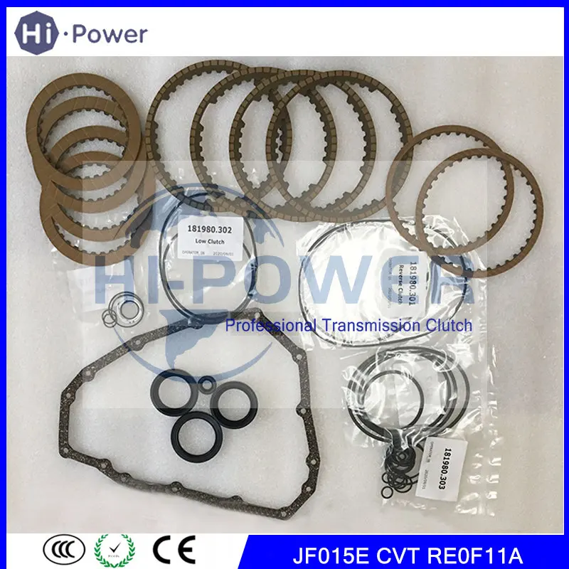 JF015E JF015 CVT RE0F11A Transmission Clutch Repair Friction Kit For