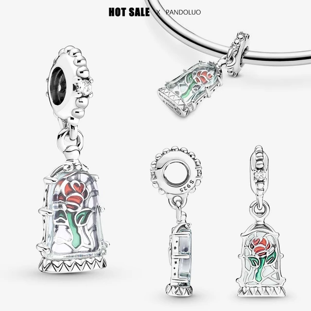 Disney Beauty and the Beast Enchanted Rose Dangle Charm Beads Fits Pandora  Bracelet Women 925 Silver Pendant Bead Jewelry Hot - AliExpress