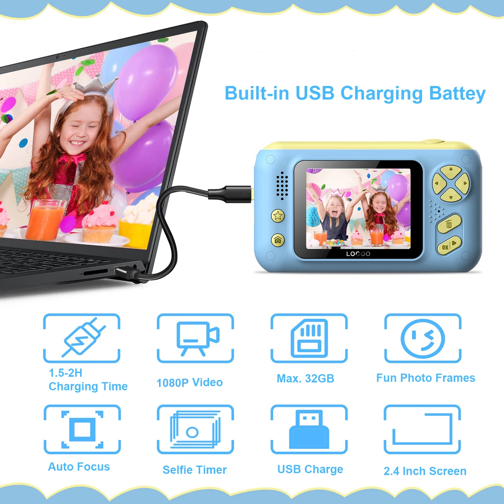 Andoer Kids Digital Camera Mini Video Camera 1080P 40MP with Mini Tripod for Kids Birthday Christmas Gift for Boys Girls digital camera