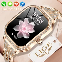 LIGE Smart Watch Women Waterproof Bluetooth Call Sports Fitness Heart Rate Monitor Smartwatch Mujer Digital Women's Smartwatches 1