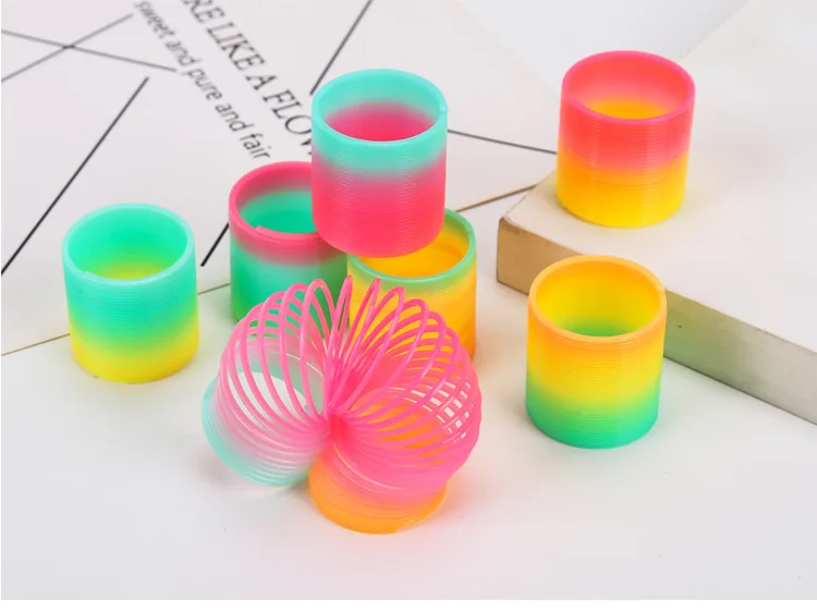 12PCS Mini Rainbow Magic Springs Toys Happy Face Unicorn Kids Birthday Party Favors Classroom Prizes Goodie Bag Pinata Fillers