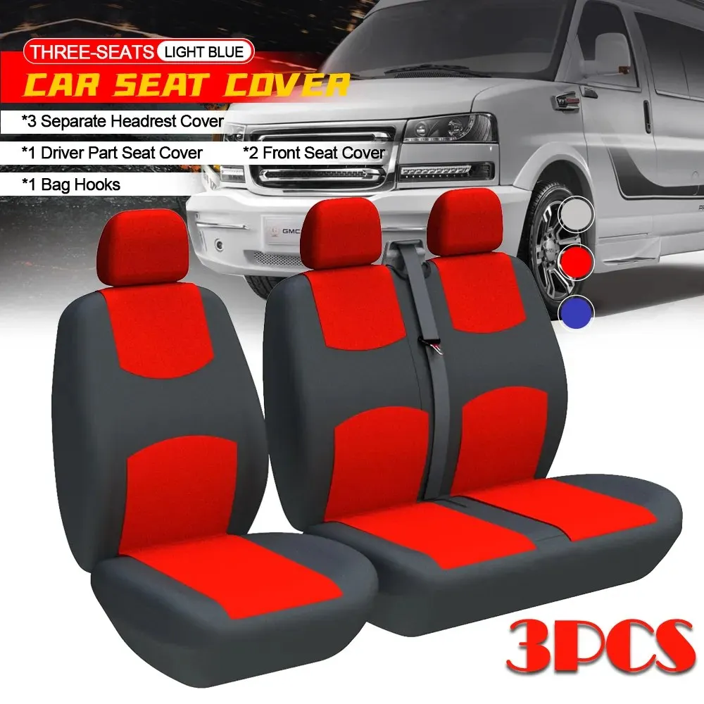 2 + 1 밴 시트는 Opel Antara 용 Mk7 Transit 용 골프 3 용 vivaro 용 범용 맞춤 단일 드라이버 및 이중 승객석 커버