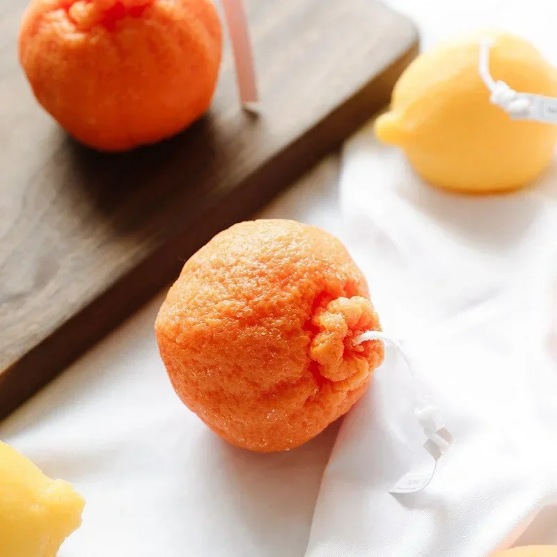3D Orange Silicone Mold DIY Fruit Ugly Orange Candle Molds Baking Fondant Dessert Mousse Ice Cube Ice Mould For Handmade