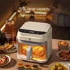 Air Fryer with Transparent Visual - Household Version with Non-Turning Glass Liner. 1