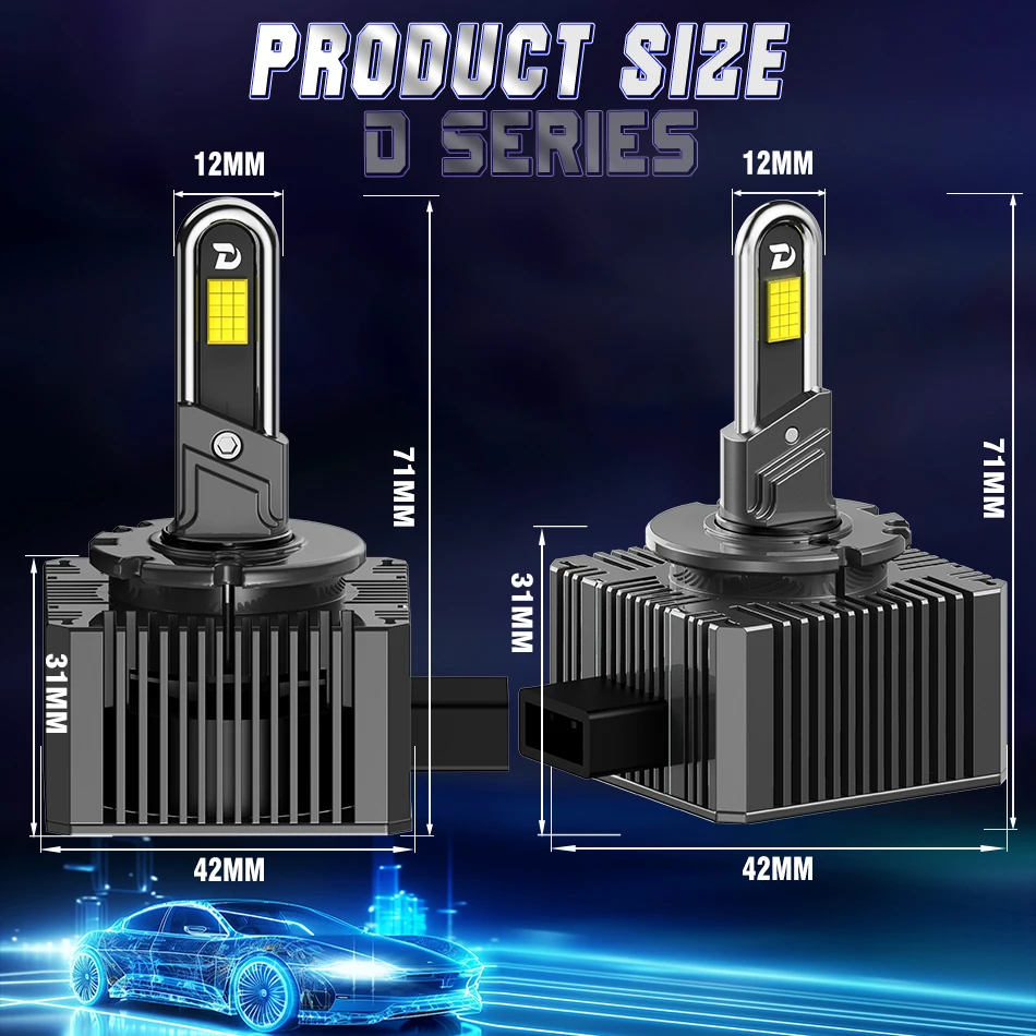 D1S D3S 3500000LM LED 자동차 헤드라이트 고출력 3000W 헤드램프 6000K 화이트 D1R 전구 구리 U 튜브 자동차 램프 플레이 앤 플러그 업그레이드
