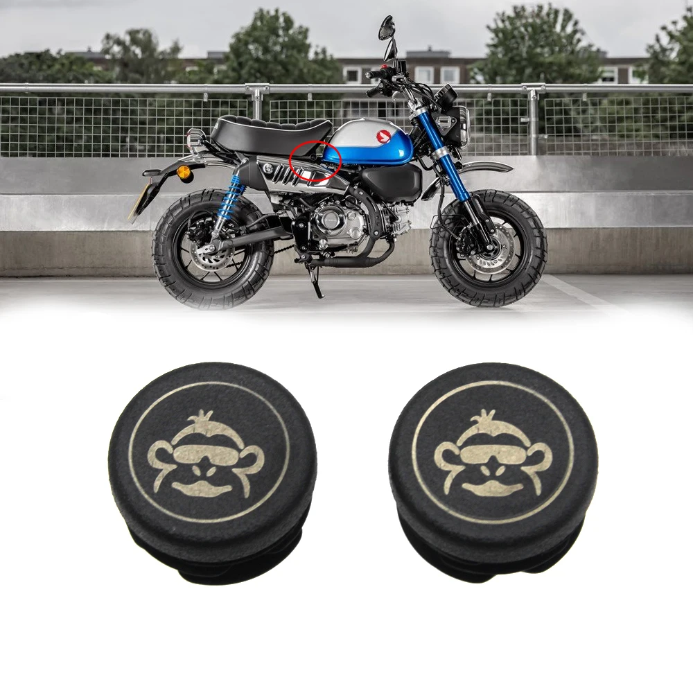 2 Pz Moto Per Honda Monkey 125 Monkey125 2018 2019 2020 2021- Frame End Caps Frame Hole Cover Caps Plug Decorativo