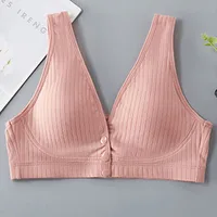 Cotton Front Button Maternity Nursing Bra - Breathable & Wire-Free