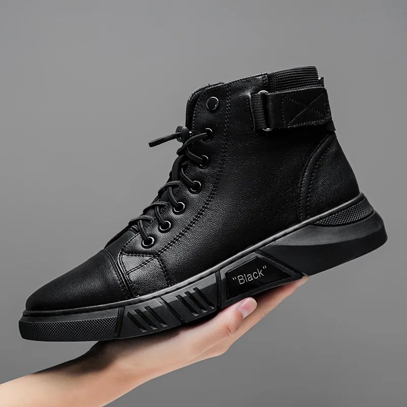 

Autumn New High Top Work Shoes for Men Platform Ankle Boots Fashion Quality Boots Outdoor Booties Zapatos De Hombre