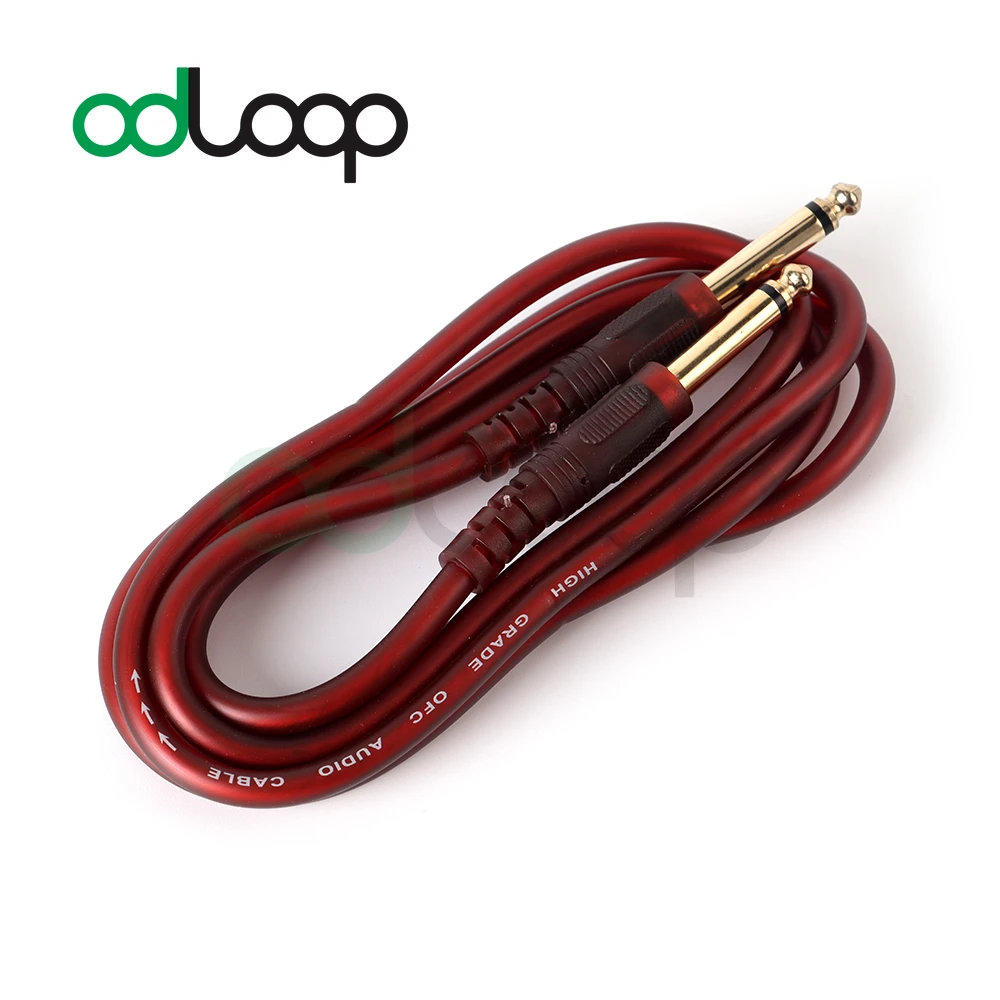 ODLOOP Cable de guitarra de 6,35mm, Jack, de altavoz, instrumento macho a macho, Compatible con teclado de guitarra de Bajo | - AliExpress