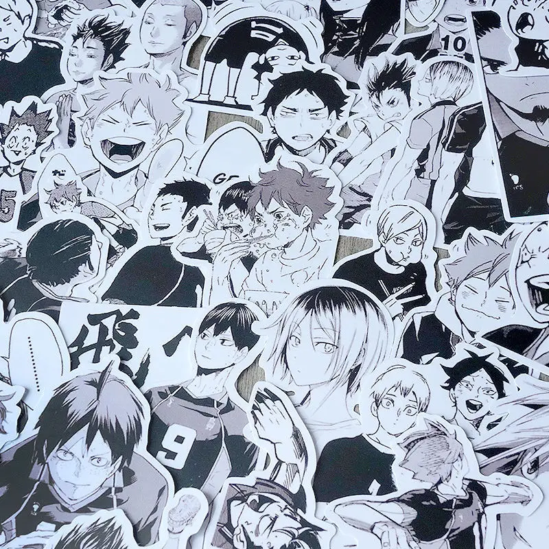 

Haikyuu Anime Sticker Kenma Kozume Kei Tsukishima Cute Laptop Phone Case Decorative Stickers School Supplies Kawaii Stationery