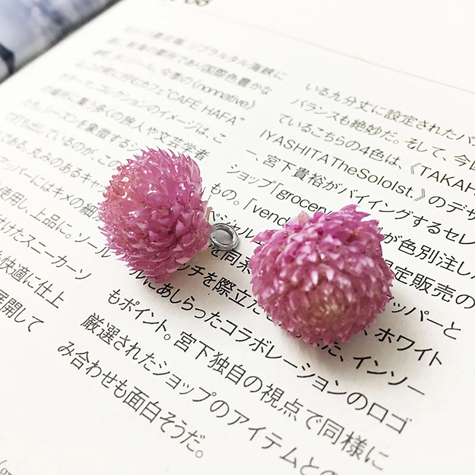 Handmade Resin Jewelry Real Flower Pendants Pink Purple Dried Flower Charms DIY Earrings Necklace Women Jewelry Making Findings - 3