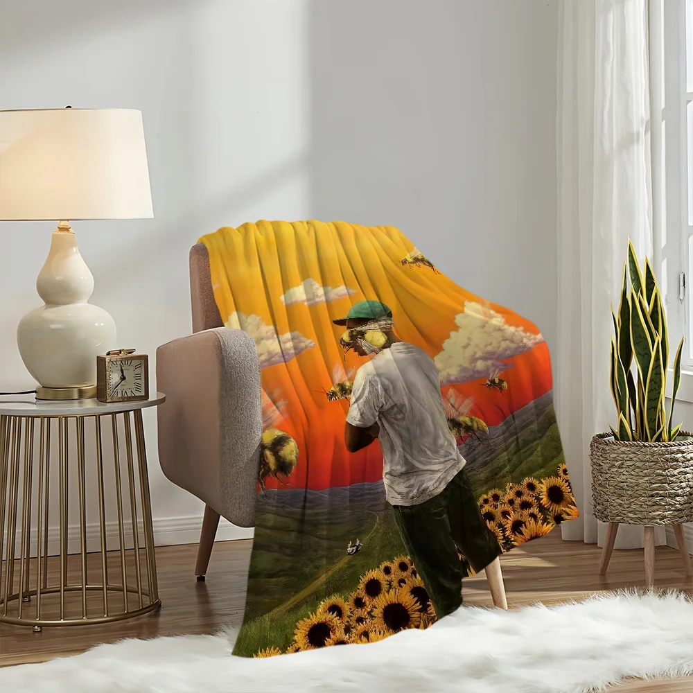 Singer T-Tyler The C-Creator Chromakopia Blanket Plush Nap Sofa rug for Living Room Office Bed Birthday Home Travel Kid Gifts 4