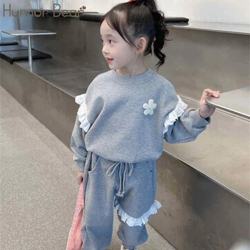 

Humor Bear Girls' New Set Spring and Autumn Sports Wear Children's Fashion Baby Casual Sweater Vestidos Casual Outfit 2-6Y