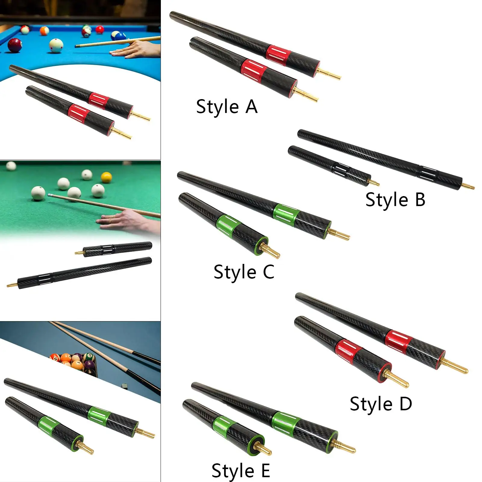 Pool Cue Extension Compact Snooker Pool Stick Accessory Pool Stick Extension