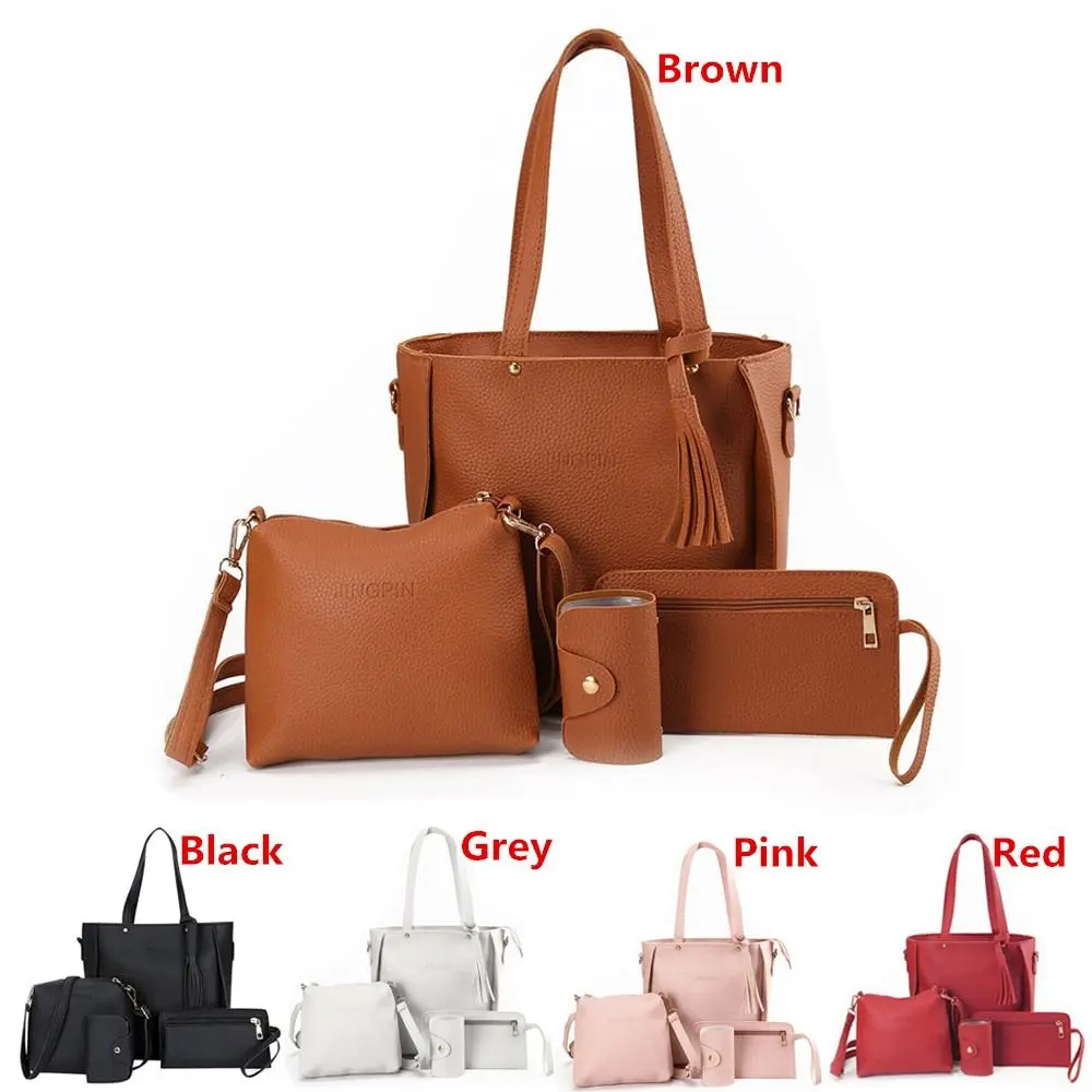 4Pcs/set Women Girls High capacity Portable Shoulder Bag Crossbody Bag