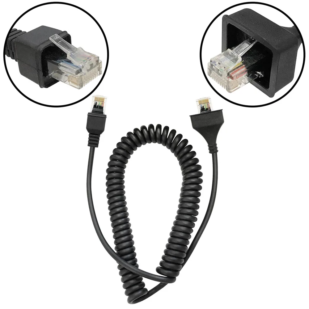 Walkie Talkie 8 PIN Replacement Microphone Mic Cable Cord For KMC-30 KMC-32 KMC-35 KMC-36 DTMF