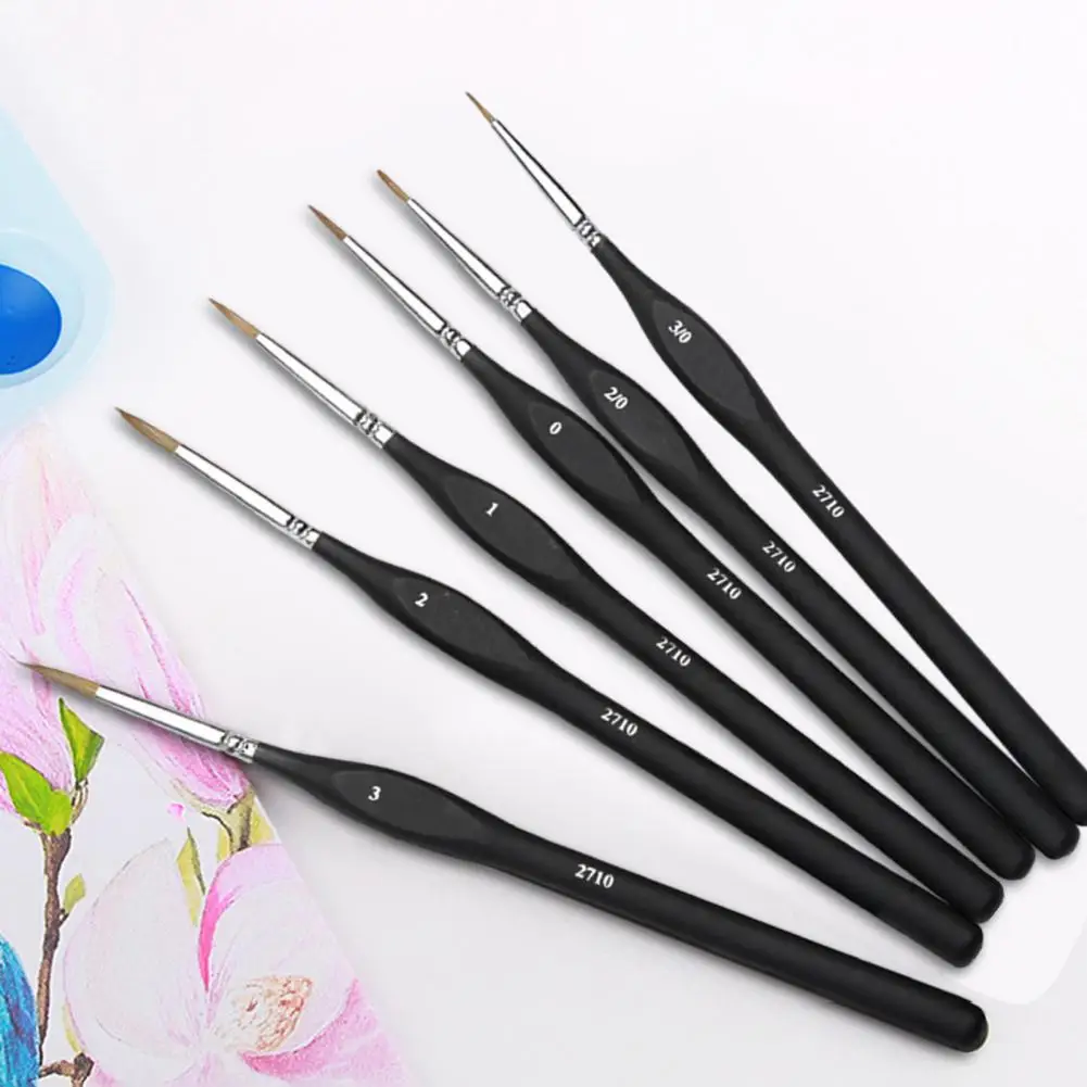 

Triangular Design Paintbrushes 6pcs/set Ultra-fine Detail Paint Brushes Set for Acrylic Watercolor Oil Painting Extra for Small