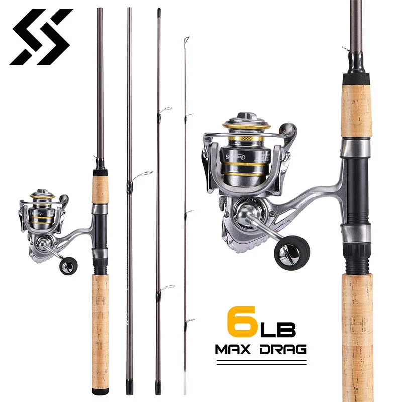 SougayilangSpinningFishingSet21mCorkHandleCarbonFibreFishing