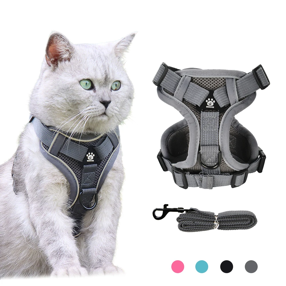 Cats Harness Leash For Small Dogs Cat Outdoor Reflective Adjustable Puppy Kitten Traction Device Tactical Training Pet Supplies Cats Harness Leash For Small Dogs Cat Outdoor Reflective Adjustable Puppy Kitten Traction Device Tactical Training Pet Supplies