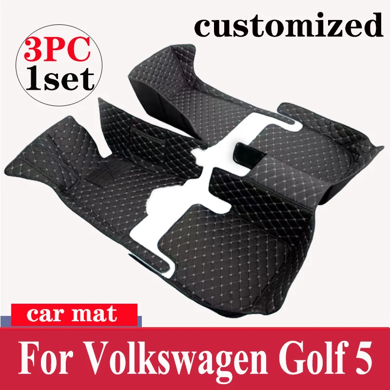 

Автомобильные коврики для Volkswagen VW Golf 5 MK5 A5 2003 ~ 2007, кожаный коврик, автозапчасти для интерьера, искусственная кожа, коврик, автомобильные аксессуары